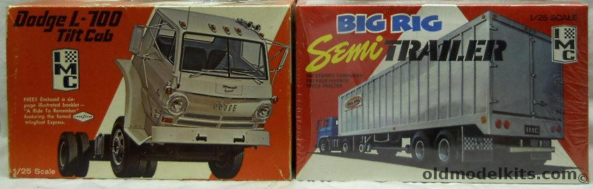 IMC 1/25 Dodge L-700 Tilt Cab Semi Truck and Big Rig Trailer, 118-300 plastic model kit